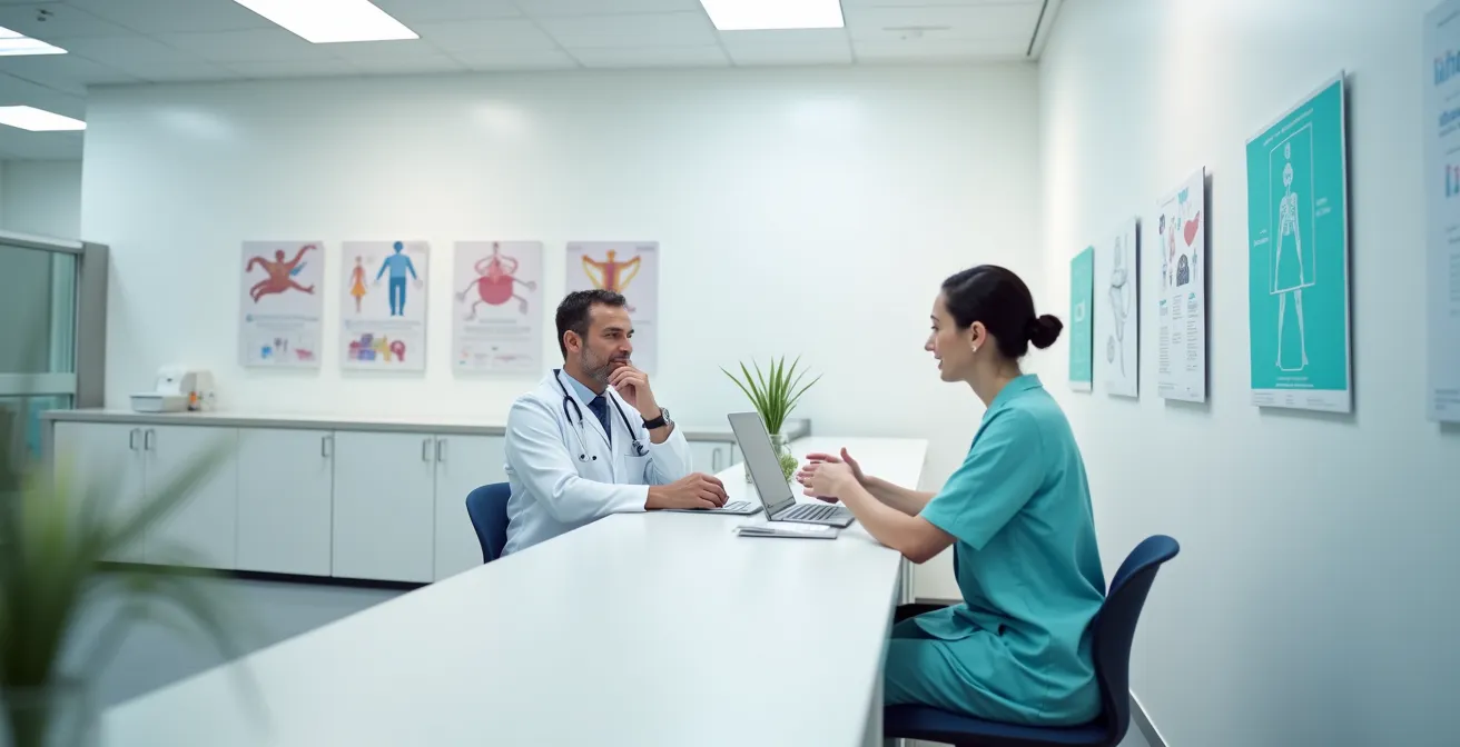 Consultation médicale dans un centre de dépistage français