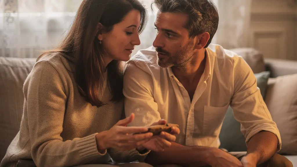 Un couple complice partageant un moment de lecture intime dans un cadre douillet, illustrant la découverte sensuelle sans confrontation