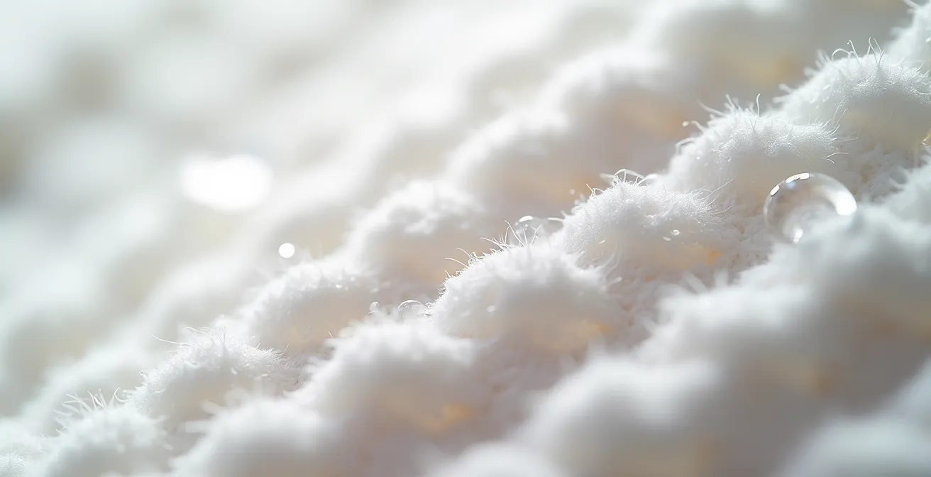 Technique de séchage par tamponnement avec une serviette douce en coton