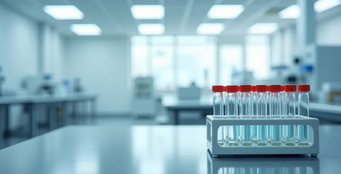 Échantillons de tests médicaux dans un environnement de laboratoire moderne